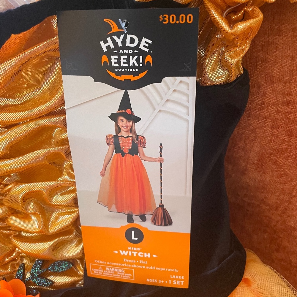 Girl's Large Hyde & Eek Halloween Witch Costume, New